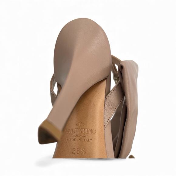 Valentino Garavani Leather Bow Knot Ankle Strap Sandals Size 38.5 US 8.5 - Picture 11 of 11